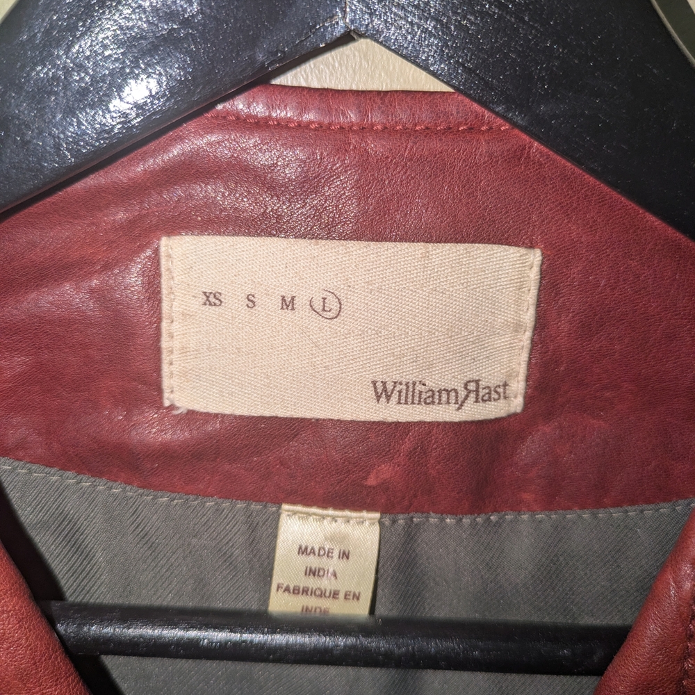 William Rast Deep Red Leather Jacket - Picture 3 of 4